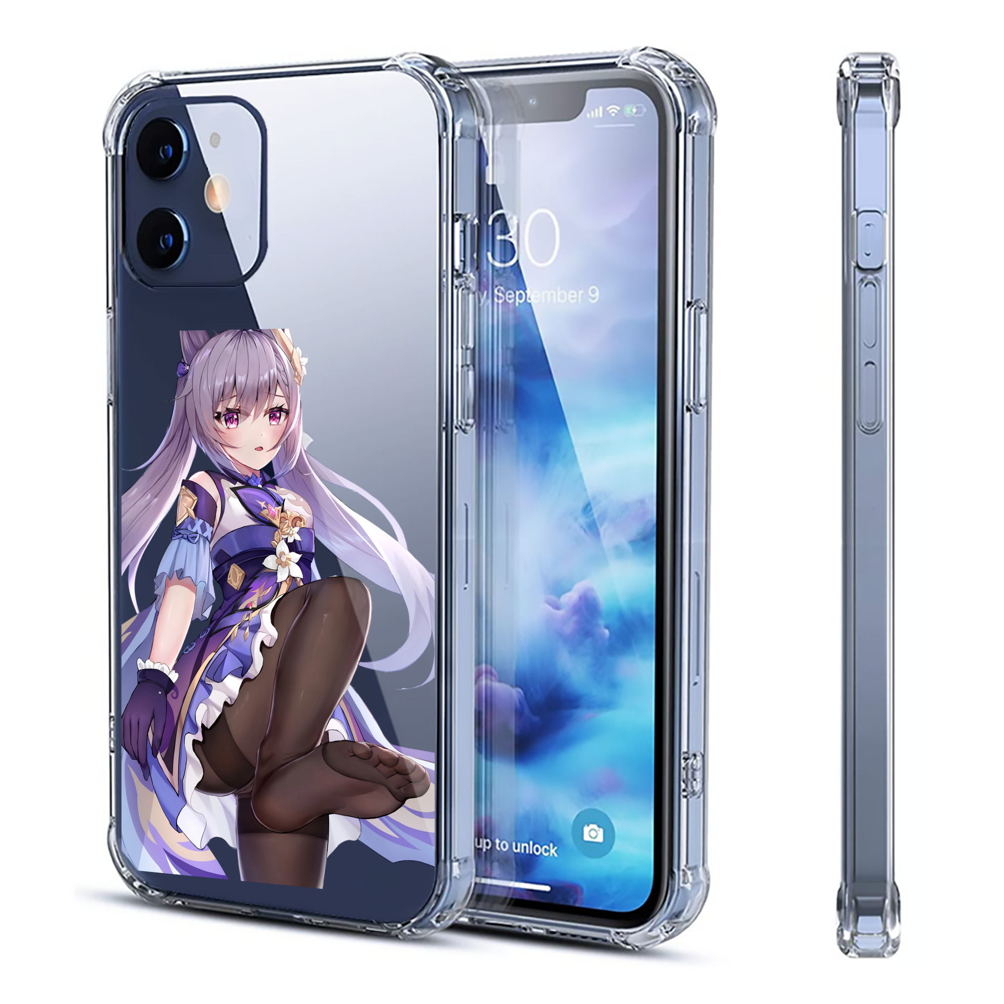 げんし神 刻晴 こくせい genshin Kokusei 【iPhone 12シリーズ対応】透明スマホケース（クリアソフトケース）
